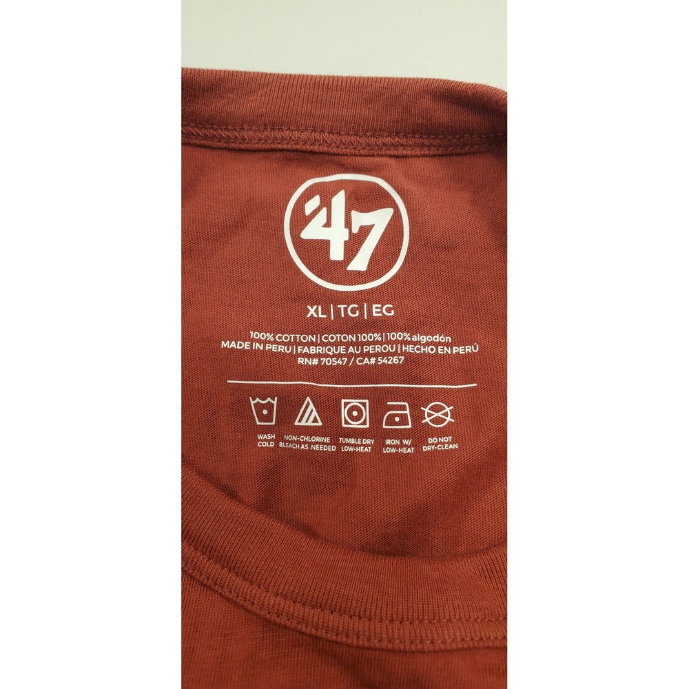 47 Brand Washington Commanders Football NFL Red T Shirt XL Mens Short Sleeve - Picture 6 of 9
